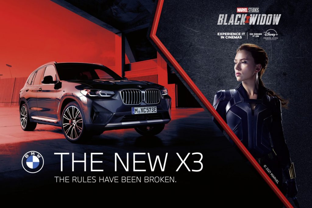 BMW X3 and Marvel Studios' Black Widow