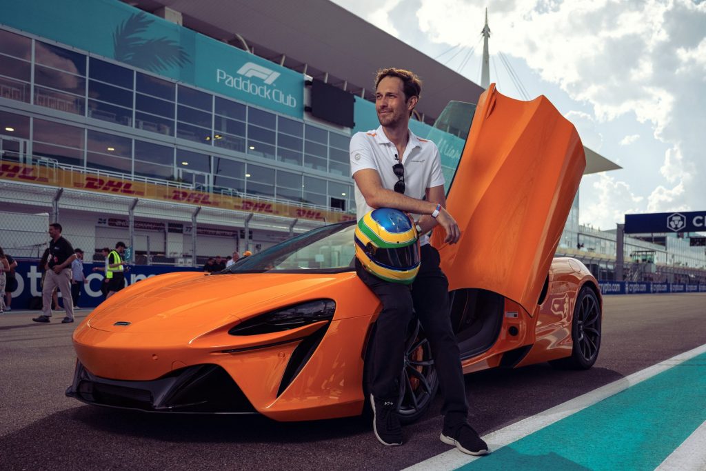 Bruno Senna laps Miami GP circuit in all-new McLaren Artura