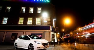 Nissan Leaf parked at Electric Avenue