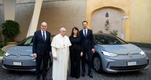 The Pope and Vatican's Volkswagen EVs