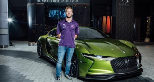 Sam Bird with DS E-Tense at DS Urban Store in Westfield London